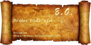 Brebu Olívia névjegykártya